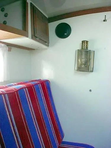 Port settee in saloon