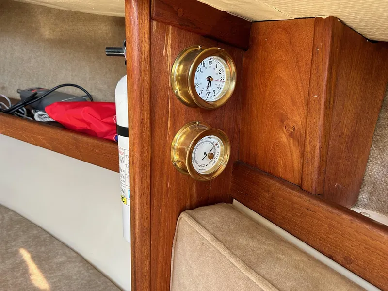 Brass Clock and Barometer