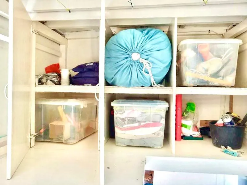 Storage compartments on a 2016 Phinisi Custom Pleasure Cruiser or Dive Boat.