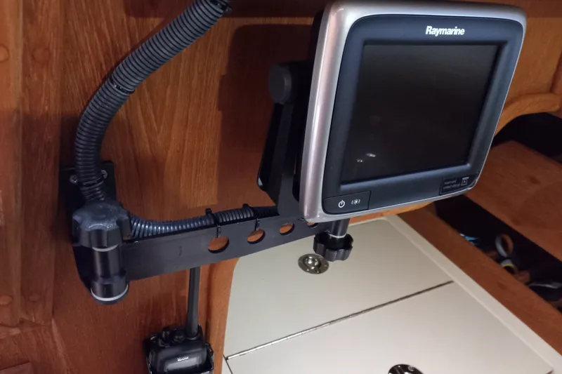 Raymarine navigation system installed on 2002 Pacific Seacraft Dana 24 sailboat.
