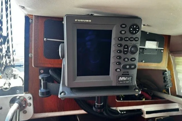 Furuno NAVnet marine navigation system on 1973 Custom BILL LEE 40 sailboat.